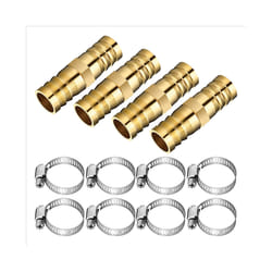12 Pcs Hose Repair Connectors with Claps Brass Garden Hose Repair Kit