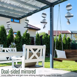 3D Hanging Wind Spinner Stainless Steel Metal Sculptures Decorations