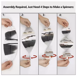 3D Hanging Wind Spinner Stainless Steel Metal Sculptures Decorations