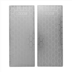 2PCS Diamond Sharpening Stone, Whetstone with Base(400/1000 Grit)