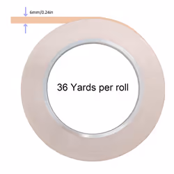 2 Rolls Copper Backed Copper Foil Tape For Stained Glass Making 6Mm