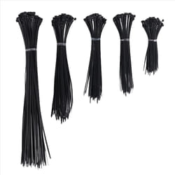 500PCS Cable Ties Black Heavy Duty Zip Ties 2.5 x 100mm, 2.5 x 150mm