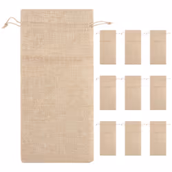 10pcs Wine Bags, 14 x 6 1/4 inches Gift Bags with Drawstring
