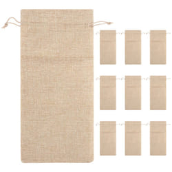 10pcs Wine Bags, 14 x 6 1/4 inches Gift Bags with Drawstring