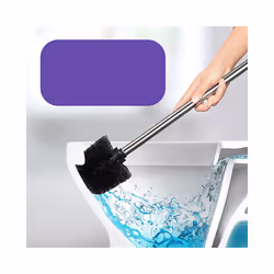 Set of 4 Toilet Brushes, Stainless Steel Handle with , Black