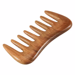 Wide Tooth Hair Comb - Natural Wood Comb for Curly Hair