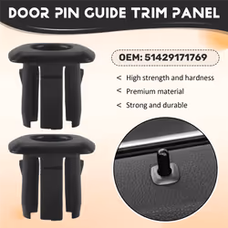 Door Pin Guide Trim Panel Locking Knob Button Cover Black Car