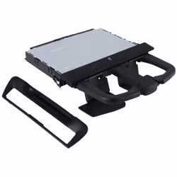 Rear Armrest Cup Holder Surround Trim Set Black Fit for-