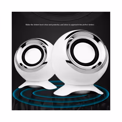 Computer Speakers for PC Laptop Speakers USB for Table Laptop, White