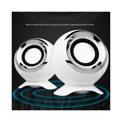 Computer Speakers for PC Laptop Speakers USB for Table Laptop, White