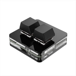 Mini Keyboard 2 Key RGB Macro OSU Keypad for Gaming Working, Black A