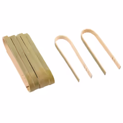 120 Pack Mini Bamboo Tongs, 4 Inch Disposable Tongs, Bamboo Utensils