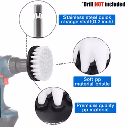 Drill Cleaning Brush, for Electric Drill Soft Bristle Carpet Cleaning