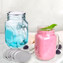 50 Pcs Wide Mouth 86MM Jar Lids,Reusable Silverwith Seals Rings