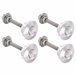 4 X Quick Release Push Hood Latch Button Car Pin Bonnet Lock Silver