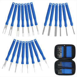 21Pcs Car Terminal Removal Tool Kit Cable Plug Remove Puller, Blue