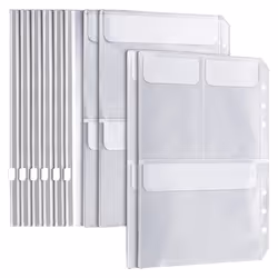 20Pcs A5 6 Ring Binder Pockets 3 Types Envelope,Zipper Closurek Bill