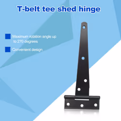4 PCS 6 Inch Door Hinges T-Strap Tee for Wooden Gates Hinges (Black)