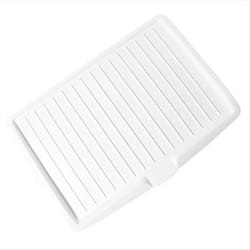 Drain Rack Kitchen Dish Drainer Tray Large Sink Drying Rack ,White