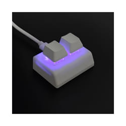 2 Keys Macro Programming Keyboard RGB Mini Keyboard Red Switch,White
