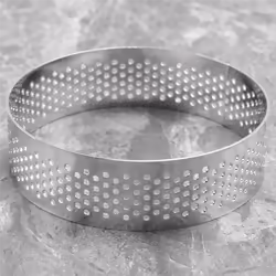 Cake Ring Molds, 6Pcs Stainless Steel Porous Tart Ring,with Holes 7cm