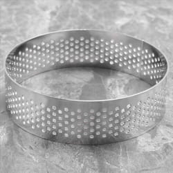 Cake Ring Molds, 6Pcs Stainless Steel Porous Tart Ring,with Holes 7cm