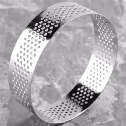 Cake Ring Molds, 6Pcs Stainless Steel Porous Tart Ring,with Holes 7cm