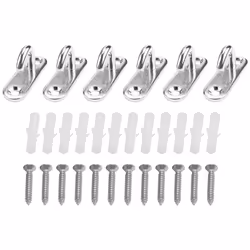 6 Pack Stainless Steel Ceiling Hooks M5 Oval Open Hooks Wall Mount