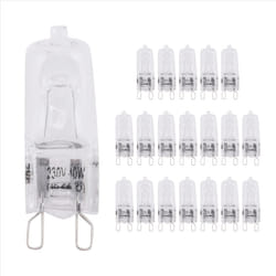 20Pcs G9 Halogen Light Bulbs,40W Clear Halogen Lamps Dimmable,2800K