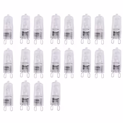 20Pcs G9 Halogen Light Bulbs,60W Clear Halogen Lamps Dimmable,2800K