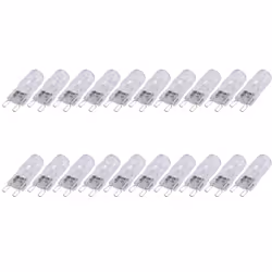 20Pcs G9 Halogen Light Bulbs,60W Clear Halogen Lamps Dimmable,2800K