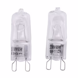 20Pcs G9 Halogen Light Bulbs,60W Clear Halogen Lamps Dimmable,2800K
