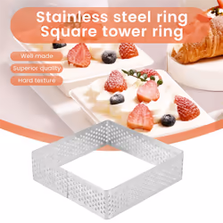 Perforated Tart Ring Tartlet Molds Cake Pastry Baking Tool, 5 Pack
