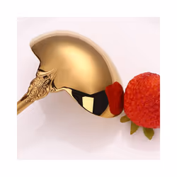 304 Stainless Steel Soup Ladle Cooking Tool Kitchen Gold Plated Spoon