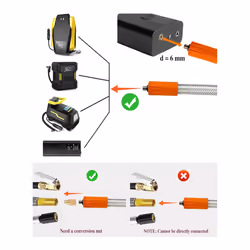 Extended Air Compressor Tire Inflator Replacement Hose for Protection
