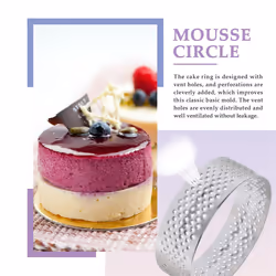 6Pcs 6cm Tart Ring Circle Cutter Pie Ring Heat- Mousse Molds