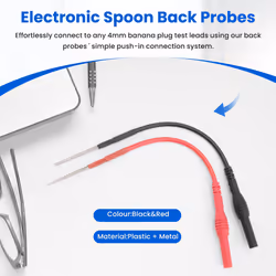 2 PCS Flexible Spoon Back Probes,with 4mm Banana Plug Test Leadss