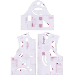 1:3 Cloth Design Ruler Transparent Curve Ruler for Doll Sewing Tool
