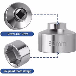 Socket-Oil Filter Wrench Tool,Steel Quickly Oil Filter Removal Tool