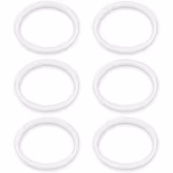 6 Pack Rubber Gaskets Replacement Seal White O-Ring for Small