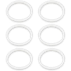 6 Pack Rubber Gaskets Replacement Seal White O-Ring for Small