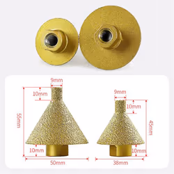 Diamond Beveling Chamfer Bit for Angle Grinders, Cone Tile Bit Small