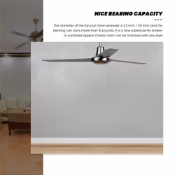 12 Pieces Ceiling Fan Pull Chain Extender Bronze Fan Chain Extension