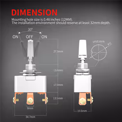 50A 12V DC Heavy Duty Toggle Switch R13-401-103 Car Toggle Switch