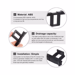 16pc 35mm Solar Panel Water Drainage Clips,PV Modules Clips