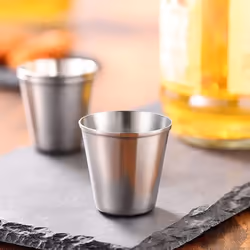 Stainless Steel Shot Cups, Set of 4 Cups, Shot Glasses, for Outdoor