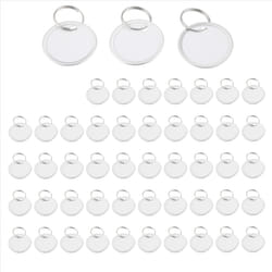 Metal Rim Tags Key Tags Round Paper Tags with Metal Rings(50Pcs)