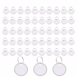Metal Rim Tags Key Tags Round Paper Tags with Metal Rings(50Pcs)