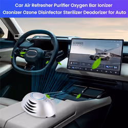 Car Air Refresher Purifier Oxygen Bar Ionizer Ozonizer