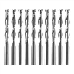 10x Carbide CNC Double Two Flute Spiral Bits End Mill Router